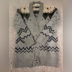Like new! Morgan City gray tan Women’s Knit Button-Front Cardigan – Size Large